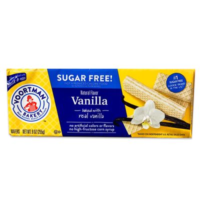 Voortman Sugar Free Wafers - Variety Pack - Lemon - Vanilla - Strawberry - Orange Creme - Baked with Real Ingredients - 4, 9oz packs