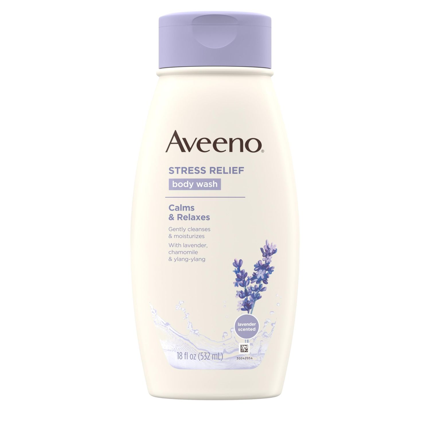 Aveeno Body Wash Stress Relief 18 Ounce 532ml 3 Pack