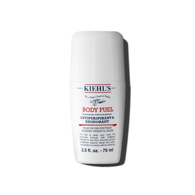 Kiehl&#39;s Body Fuel Antiperspirant &amp; Deodorant Roll-On, 48-Hour Protection Against Sweat and Odor, with Caffeine, Vitamin C &amp; Zinc, Dries Quickly, Energizing Scent for Men&#39;s Underarm - 2.5 fl oz
