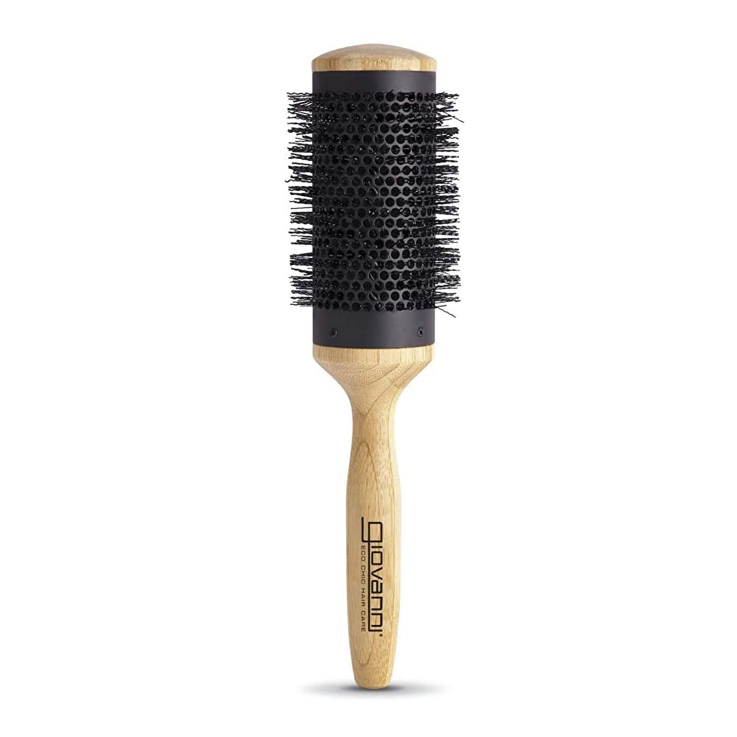 GIOVANNI 3 Round Thermal Hair Brush - Round Brush for Blow Drying, Ceramic Coated Barrel with Real Bamboo Handle, Spacious Venting, Round Brush Perfect for Styling Medium to Long Hair