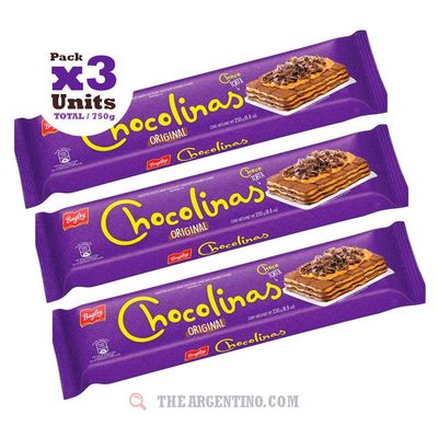 Chocolinas Chocolate Cookies 250g8.8oz 3 pack