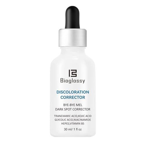 Bioglossy Discoloration Correcting Serum - Glycolic Acid &amp; Kojic Acid Dark Spot Remover Defense &amp; Correcting Skin 30ml