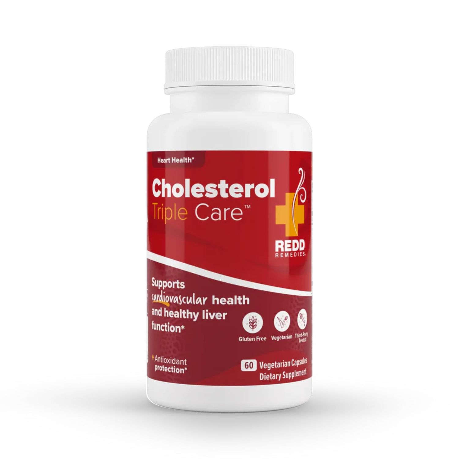 Redd Remedies, Cholesterol Triple Care, Supports Healthy Cholesterol Levels and Liver Function, 60 Vegetarian Capsules