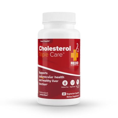 Redd Remedies, Cholesterol Triple Care, Supports Healthy Cholesterol Levels and Liver Function, 60 Vegetarian Capsules