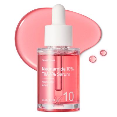 TOSOWOONG Niacinamide 10 Tranexamic Acid 4 Serum, Arbutin 2, Hyaluronic Acid, TXA Facial Serum, Glass Skin, Clarifying, Radiant Complexion with Natural Color, Korean Skin care, 33ml, 1.11 fl.oz.