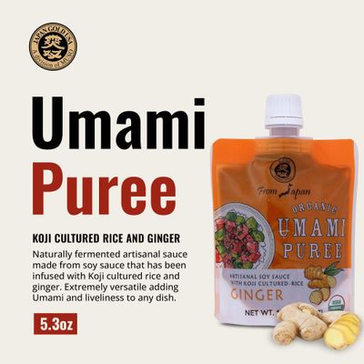 Muso From Japan - Umami Puree with Ginger, Japanese Flavor Enhancer for Cooking, USDA Certified, Made from Natural Ingredients, Bold Taste - 5.2 oz