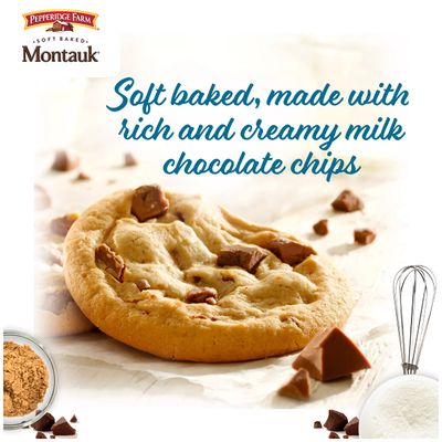 Pepperidge Farm Montauk Soft Baked Milk Chocolate Chunk Cookies, 8.6 Oz Bag 8 Cookies