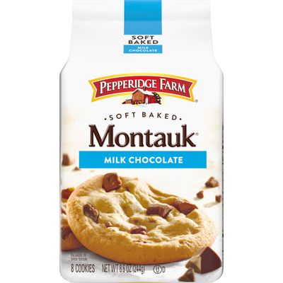 Pepperidge Farm Montauk Soft Baked Milk Chocolate Chunk Cookies, 8.6 Oz Bag 8 Cookies