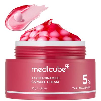medicube TXANiacinamide Capsule Cream Dual Radiance Moisturizer, Ideal for Use After Spot Care For Uneven Skin Tone, Texture &amp; Hydration 99 Pure Tranexamic Acid Korean Skincare 1.94oz