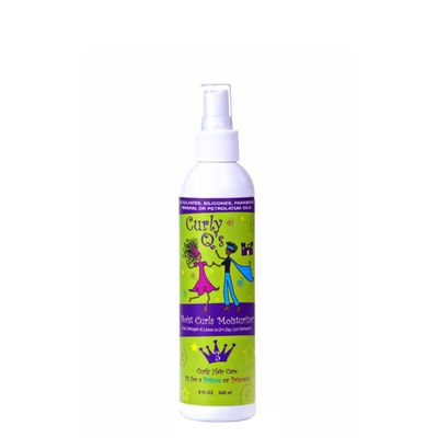 CURLS Curly Q&#39;s Kids Moist Detangler &amp; Daily Moisturizer - For Children With All Curl Types - Comb With Ease - Aids Curl Formation - For Wet or Dry Hair - 8 Oz
