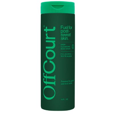 OffCourt Sulfate-Free Body Wash for Men &amp; Women - Non-Drying Exfoliator with Glycolic &amp; Lactic Acids Leaves Skin Fresh &amp; Smooth with Fig Leaves and White Musk Scent, 14 Fl. Oz Pack of 1