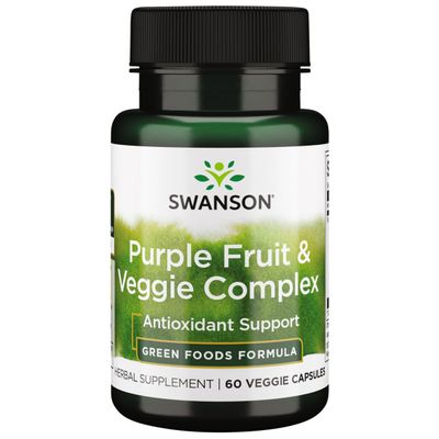 Swanson Whole Food Purple Antioxidants Fruit &amp; Veggie Complex 400 Milligrams 60 Veg Capsules