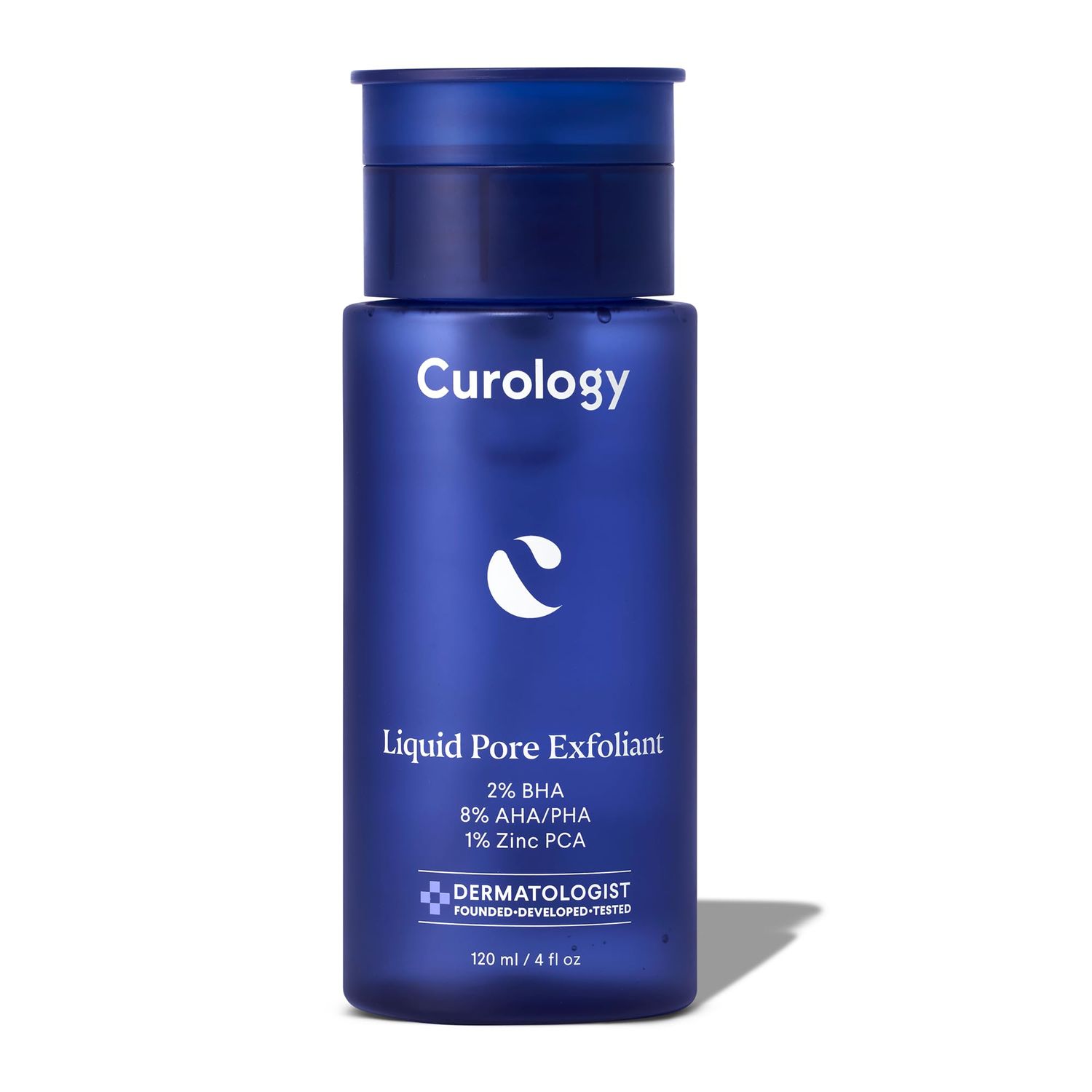 Curology Liquid Pore Exfoliant, 2 BHA Salicylic Acid, 8 AHAPHA Lactic Acid, and 1 Zinc PCA, Brightening and Exfoliating Facial Skin Care, 4 fl oz