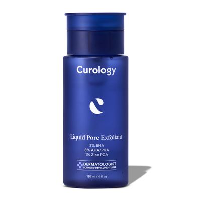 Curology Liquid Pore Exfoliant, 2 BHA Salicylic Acid, 8 AHAPHA Lactic Acid, and 1 Zinc PCA, Brightening and Exfoliating Facial Skin Care, 4 fl oz