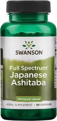 Swanson Japanese Ashitaba - Full Spectrum - Natural Formula for Immune System Support - 60 Capsules, 500mg Each