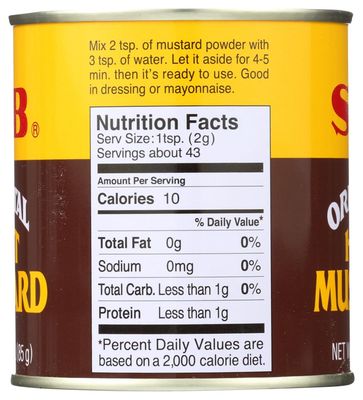 S&amp;B Oriental Hot Mustard, 3 oz Pack of 3