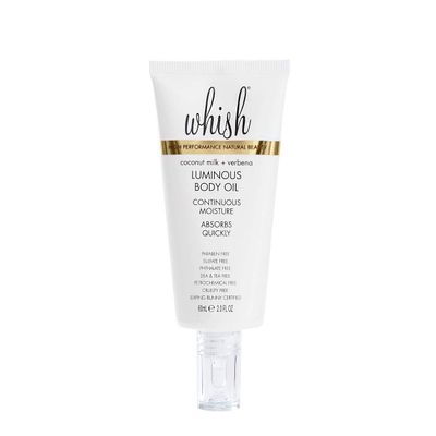 Whish Coconut Milk Verbena Luminous Body Oil - Moisturizing Scented Body Oil with Peptides - Quick-Drying - Soothes &amp; Firms Skin - 2 fl oz