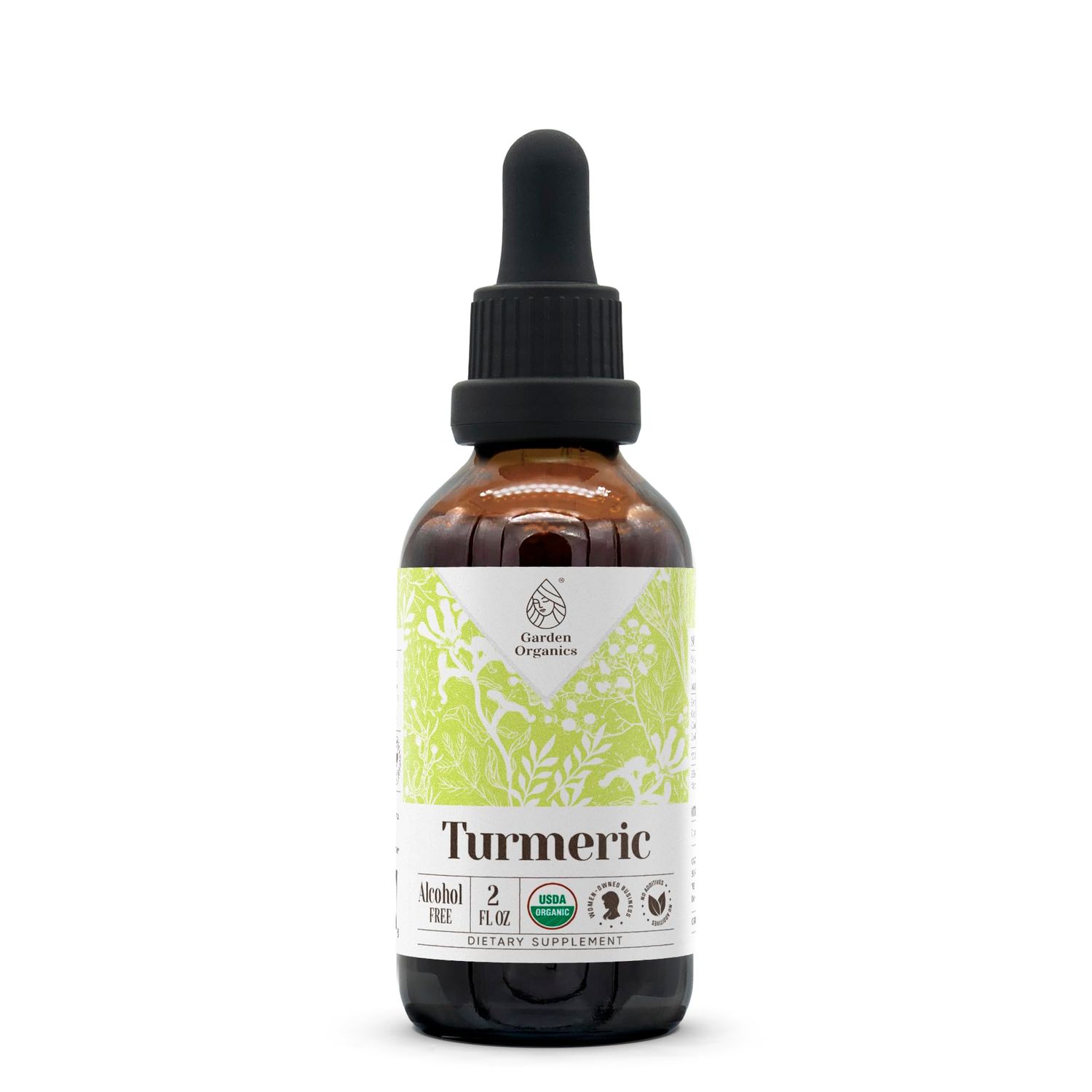 Turmeric USDA Organic Alcohol-Free Extract Dietary Supplement, High-Potency Tincture Natural Certified Organic Turmeric Curcuma Longa Dried Root 2 oz