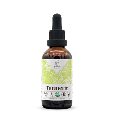Turmeric USDA Organic Alcohol-Free Extract Dietary Supplement, High-Potency Tincture Natural Certified Organic Turmeric Curcuma Longa Dried Root 2 oz