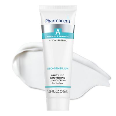 Pharmaceris LIPO-SENSILIUM Multilipid Nourishing Dermo-Cream with 22 Lipids &amp; Niacinamide, Restores Dry, Flaky Skin, Hypoallergenic Moisturizer, For Sensitive &amp; Allergy-Prone Skin, 1.69 fl oz