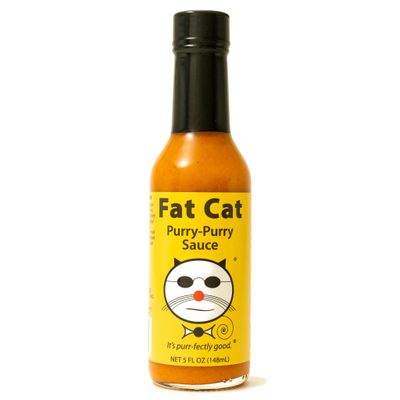 Purry Purry Sauce by Fat Cat Gourmet Peri Peri Style Condiment with Thai-Asian Inspired Twist For Chicken, Beef, Pork &amp; Veggies Gluten Free, Vegan &amp; Keto Friendly Medium Heat 1 Bottle