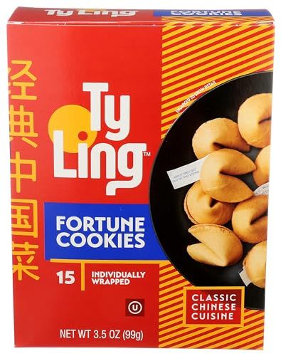 Ty Ling Fortune Cookies, 3.5 oz Pack of 1 15 Individually Wrapped Fortune Cookies
