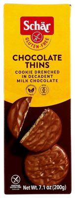 Schar Gluten Free Chocolate Thins, 7.1 oz., 12-Pack