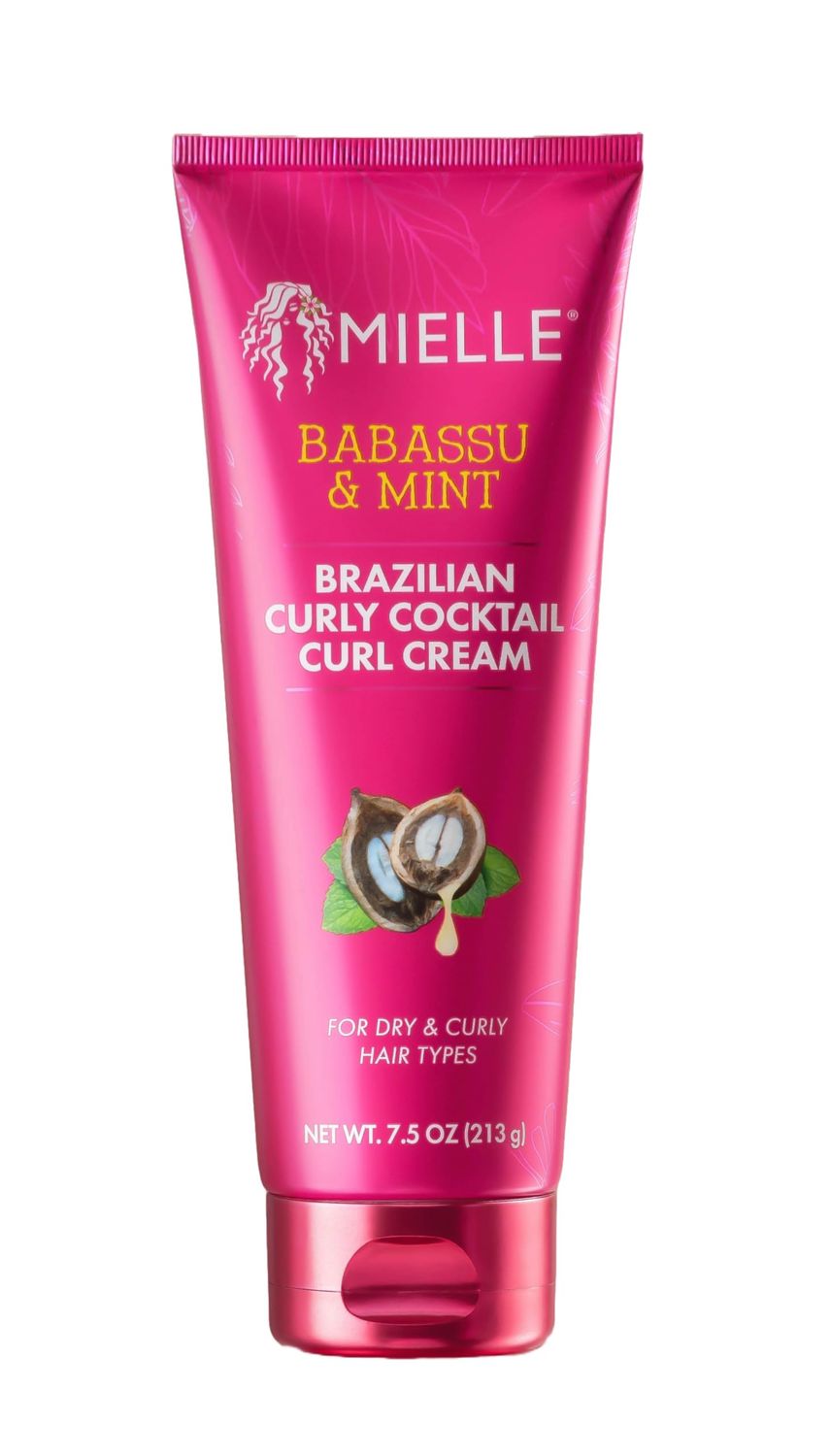 Mielle Organics Babassu &amp; Mint Brazilian Curly Cocktail Curl Cream 7.5 Fl Oz