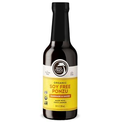 Big Tree Farms Organic Coco Aminos - Liquid Coconut Aminos, Soy-Free Sauce, Low Sodium, Soy Alternative, Gluten Free, Kosher, Marinade &amp; Sauce, Non-GMO - Ponzu, 10 Fl Oz Pack of 1