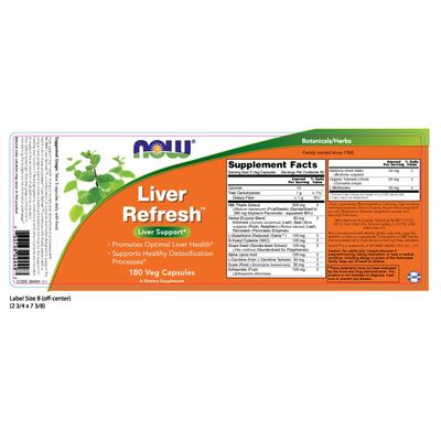NOW Foods Liver Refresh Veg Capsules,180 Capsules Pack of 2