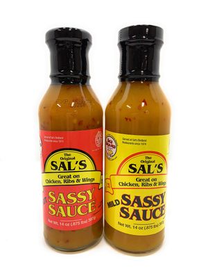Sal&#39;s Sassy Sauce Hot and Mild 2 Pack