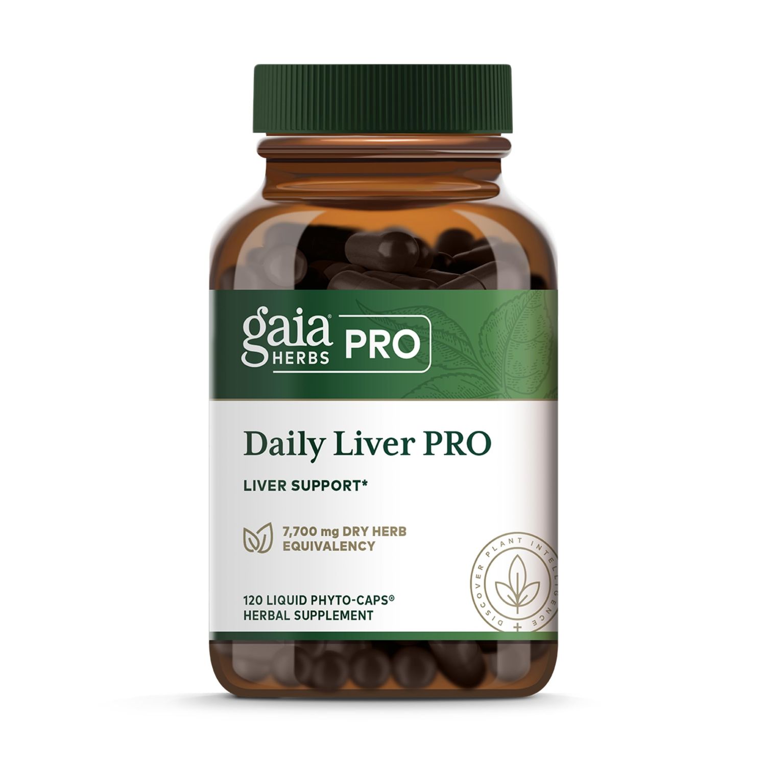 Gaia Herbs Pro Daily Liver Pro - Natural Liver Support - with Milk Thistle, Licorice Root, Turmeric Root &amp; More - Vegan, Organic &amp; Gluten-Free - 120 Liquid Phyto-Caps 60 Servings