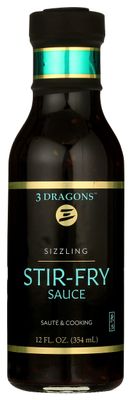 3 Dragons Sizzling Stir-Fry Sauce, Fat Free, 12 Ounces Pack Of 6