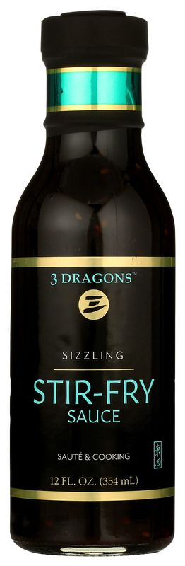 3 Dragons Sizzling Stir-Fry Sauce, Fat Free, 12 Ounces Pack Of 6