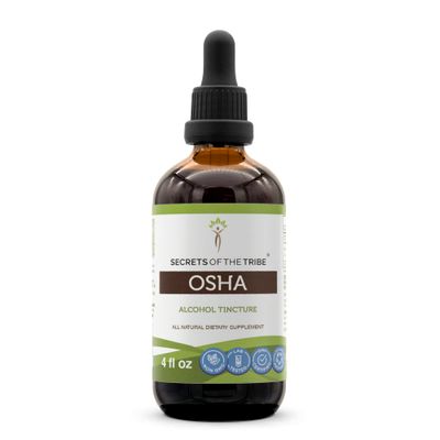 Secrets of the Tribe OSHA Tincture Alcohol Extract, Responsibly farmed OSHA Ligusticum porteri Dried Root 4 OZ
