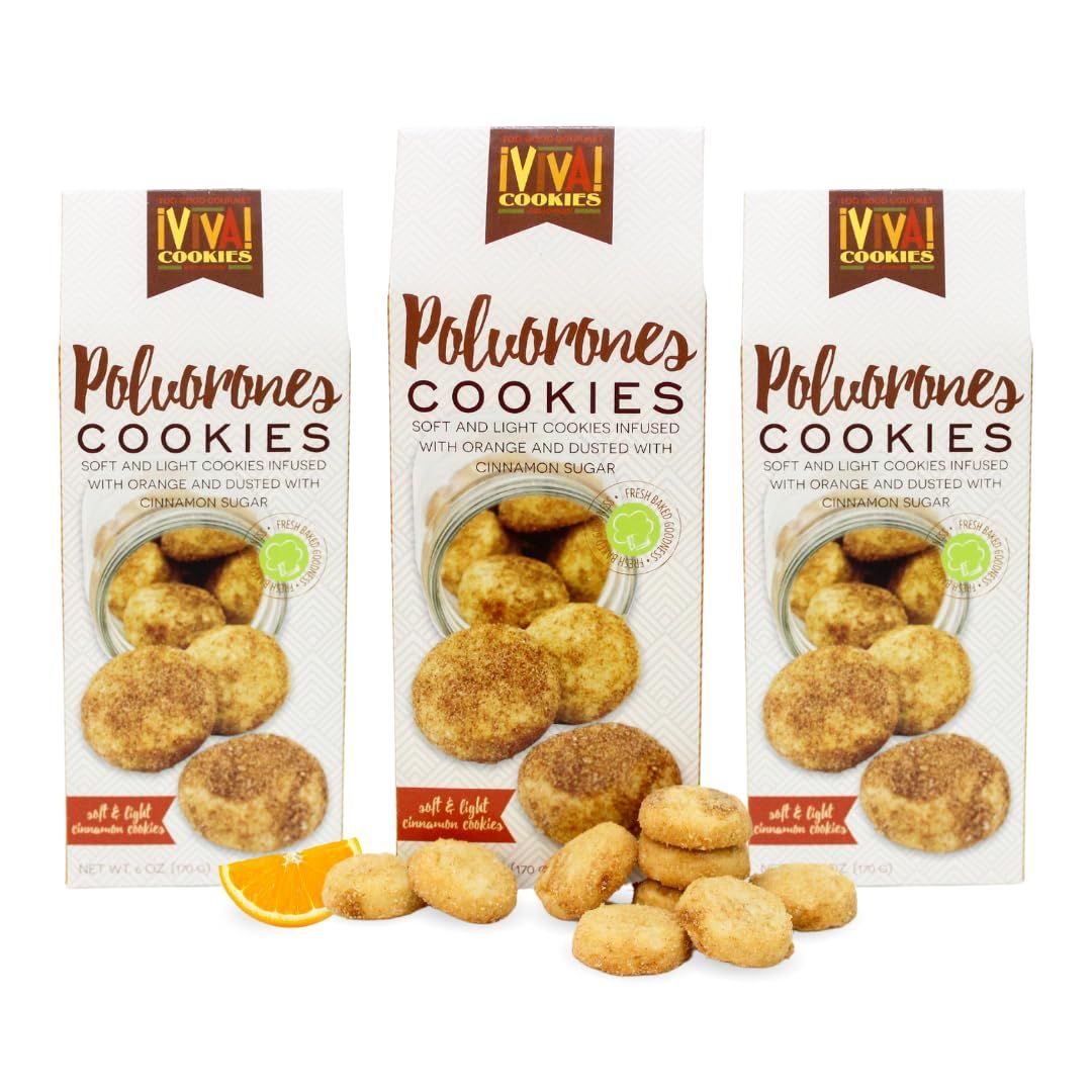 Too Good Gourmet Hispanic Cookies Assorted: Polvorones Cookies Pack of 3, 6oz. Boxes Irresistibly Sweet, Perfect for Celebrations, Gifting, and Dessert Platters