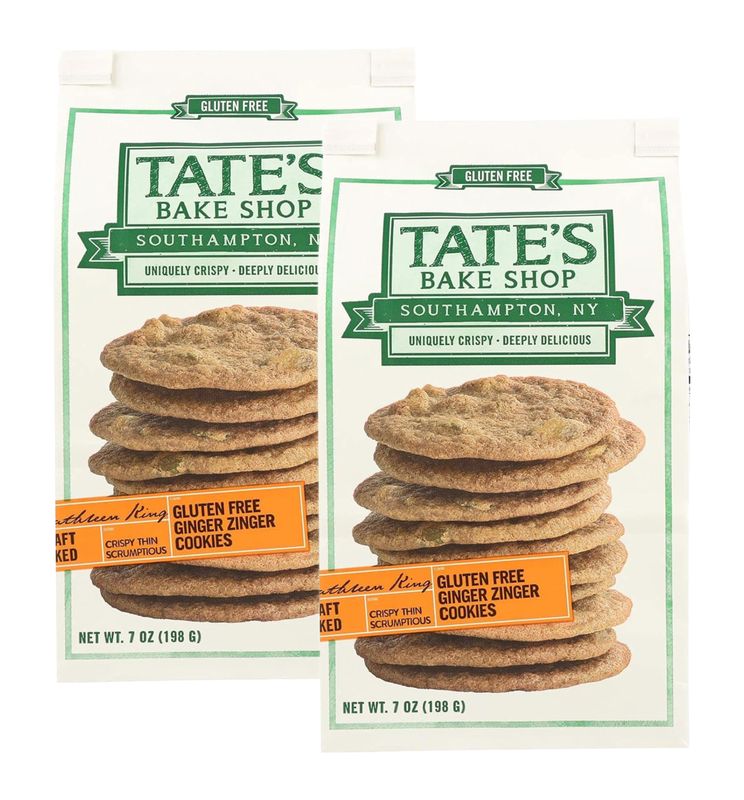 Tate's Bake Shop Gluten Free Cookies Ginger Zinger -- 7 oz - 2 pc