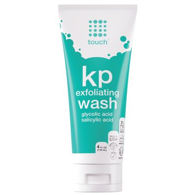 TOUCH Keratosis Pilaris Exfoliating Body Wash Cleanser - KP Body Wash with 15 Glycolic Acid, Aloe Vera, &amp; Hyaluronic Acid - 4 Ounce