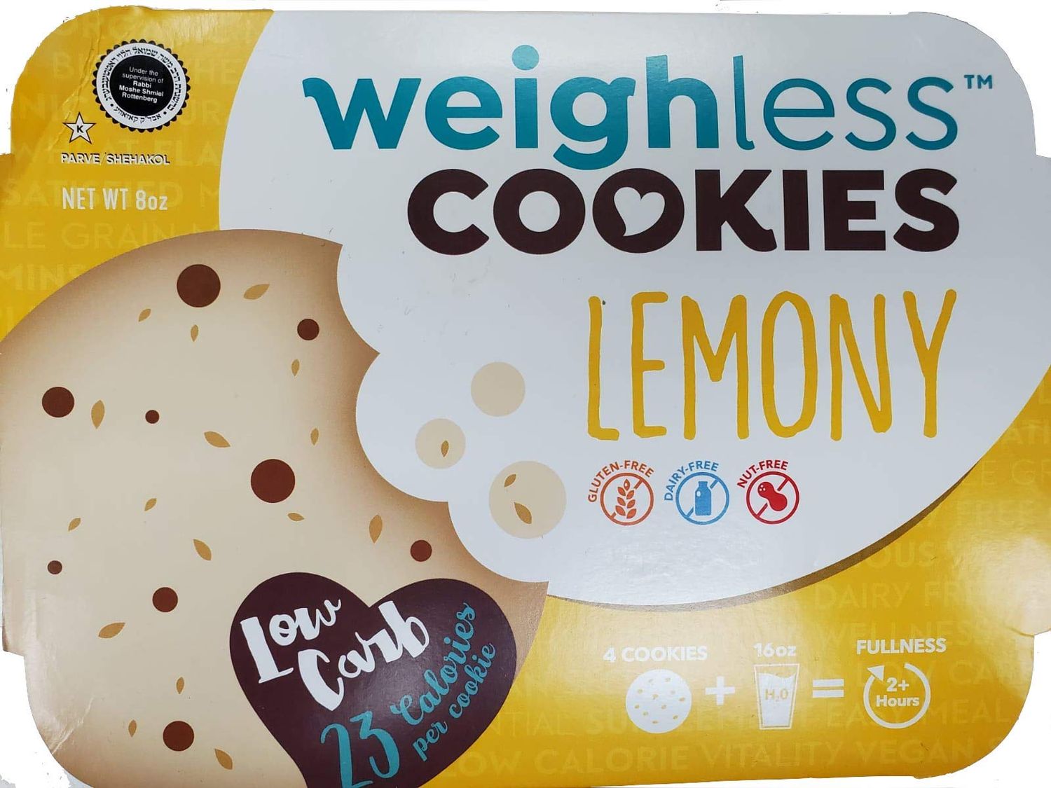 Weighless Cookies Lemony Chocolate Chip Cookies 18 Cookies Per Pack
