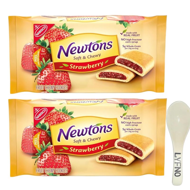 Newtons Soft &amp; Fruit Chewy Strawberry Cookies 10 Oz Pack Of 2 - Fig Newtons Cookies - Newtons Cookies Fig Fruit Chewy Lyfno Trademark Spoon Included