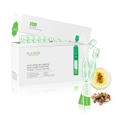 Acid-Free Anti-Acne Serum - Soothing Hydration for Calm Irritation &amp; Inflammation, With Willow Bark &amp; Witch Hazel Niacinamide - For Sensitive, Oily &amp; Acne-Prone Skin - 30 Ampoules 1.2 ml Each