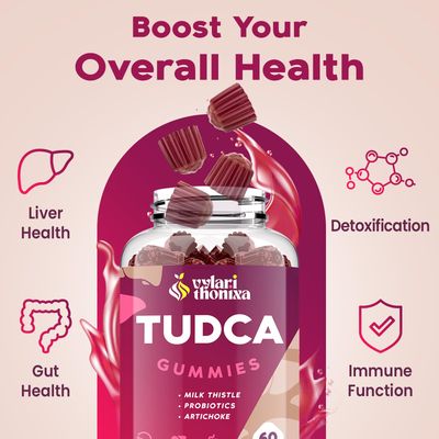 Vylarithonixa Premium TUDCA Gummy Supplement - 2000mg High-Potency Liver Support, Liver Cleanse Detox & Repair with Milk Thistle, Artichoke Extract, Probiotics, Bile Salts - Vegan, 30 Servings