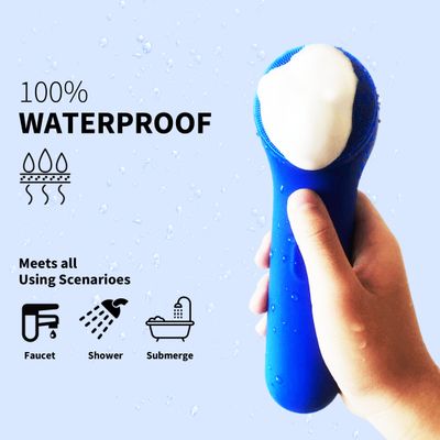 Spinning &amp; V-Sonic Face Scrubber, NagraCoola 3.0 Facial Cleansing Brush, Waterproof &amp; Rechargeable Face Scrub Brush for Men &amp; Women with 3 Brushes, 3 Intensities, 2 Action Modes - Blue