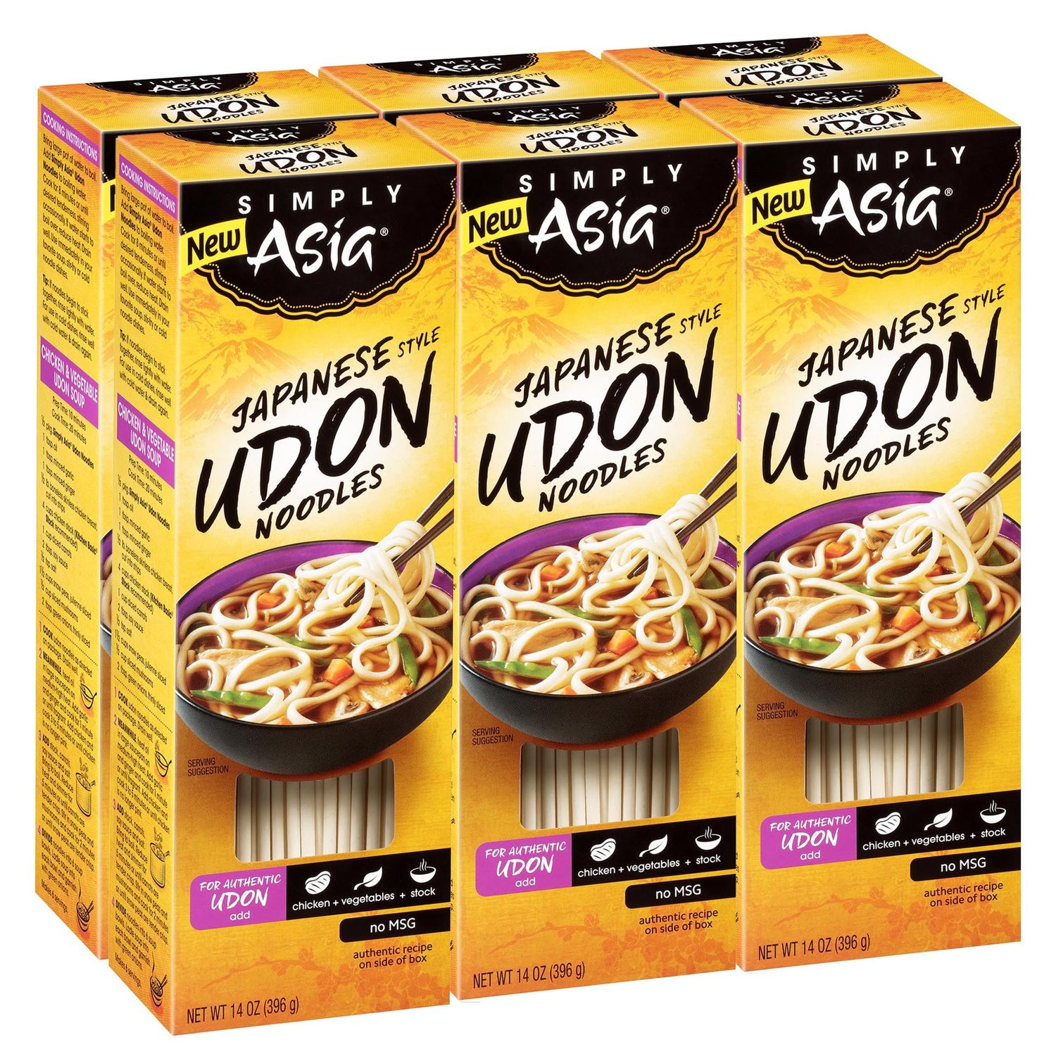 Simply Asia Japanese Style Udon Noodles, 14 oz Pack of 6
