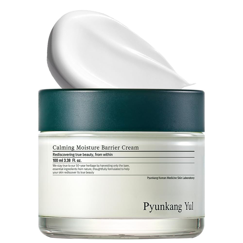 Pyunkang Yul PKY Calming Moisture Barrier Cream Instantly Soothes Sensitive Skin, Hyaluronic Acid &amp; Ceramide for Hydration, Vegan, Korean Skincare 3.38 Fl. Oz, 100ml
