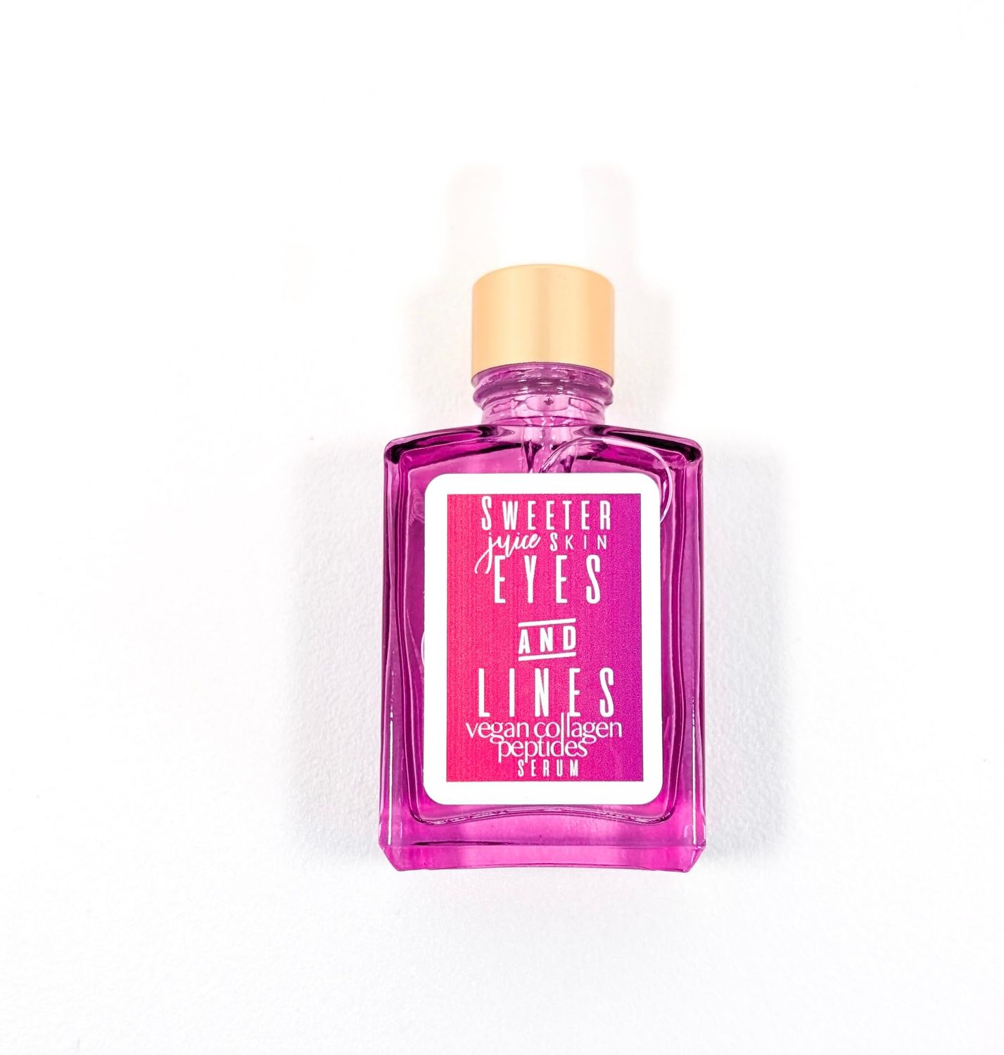 Sweeter Juice Eyes Lines Vegan Collagen Peptides Serum 5 Peptides Reduces Wrinkles &amp; Dark Circles Niacinamide, Hyaluronic Acid, MSM, Green Tea Deep Hydration &amp; Firmness Ageless Beauty