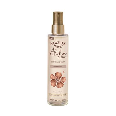 Hawaiian Tropic Aloha Glow Self Tanning Water, 6.4oz Self Tanner Spray Tan Mist, Fake Tan, Sunless Tanner, Sunless Tanning Spray, Body Bronzer, Skin Bronzer for Women Body, Deep Bronze, 6.4 fl oz