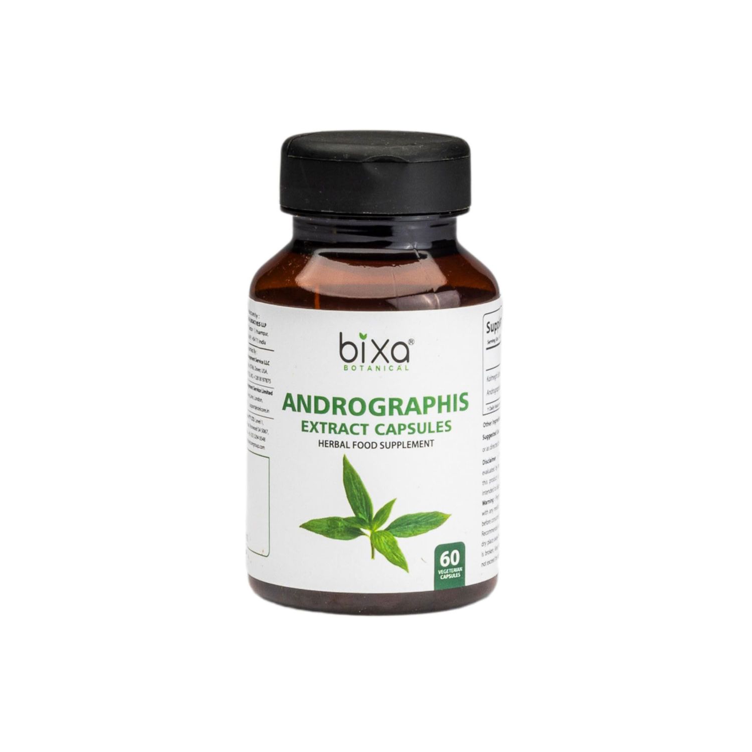 bixa BOTANICAL Ayurvedic Natural Herbal Supplement Andrographis Kalmegh Extract 20 Andrographolide Natural Liver Tonic for Healthy Immunity 450mg Veg Capsules 60 Count Pack of 1