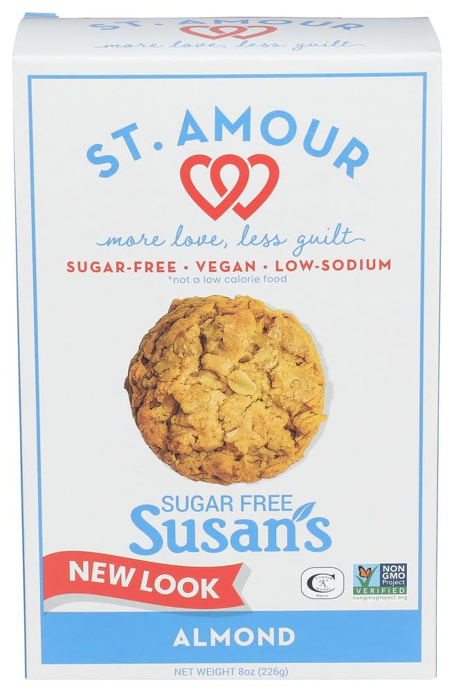 St Amour Susan&#39;s Sugar Free Cookie, Almond, 8 Ounce