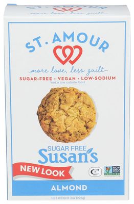 St Amour Susan&#39;s Sugar Free Cookie, Almond, 8 Ounce